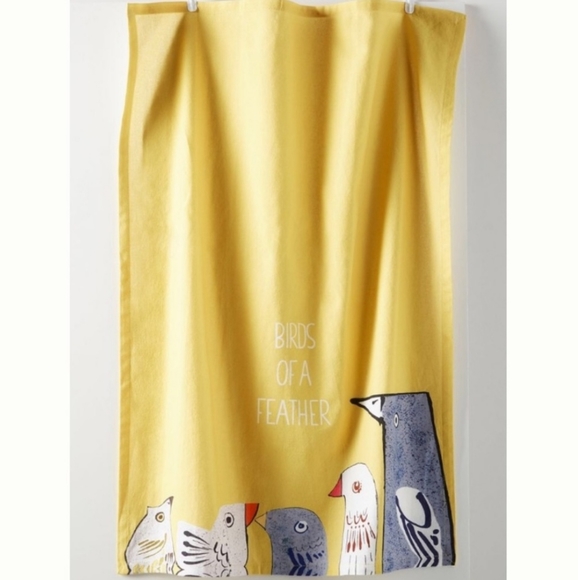 Anthropologie "Birds of a Feather" dish towel - Picture 1 of 4